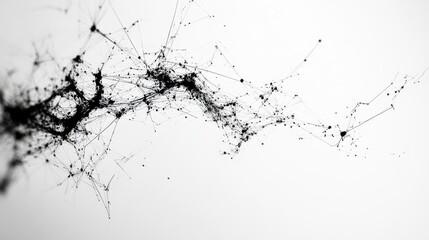 Naklejka premium Abstract Black Network Connection Lines Background.