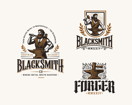 Iron goddess blacksmith metal industry logo template for business