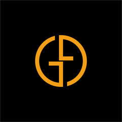 Abstract Gold Monogram Logo Design