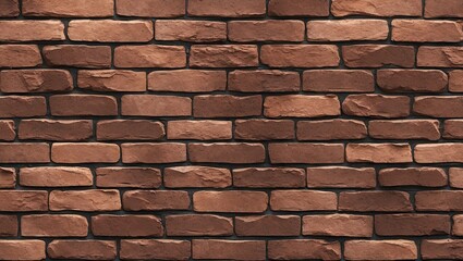 Obraz premium Close-up of a textured brown brick wall showcasing varying shades of brown with irregular shapes and patterns enhancing its rustic appearance.