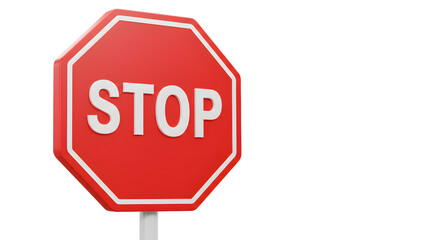 Obraz premium Stop Sign Red Octagon Traffic Sign Image