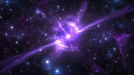 A dynamic cosmic image capturing interstellar wonders and galactic movements.
