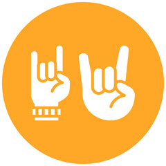 Rock Hand Gesture Icon