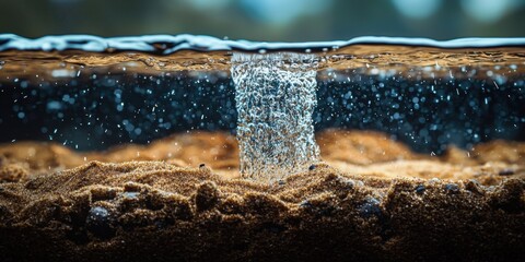 Water eruption action underwater environment nature photography