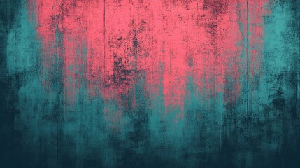 Distressed wooden texture in vibrant teal and coral hues creating a captivating backdrop for artistic design and photography projects adding a touch of retro charm