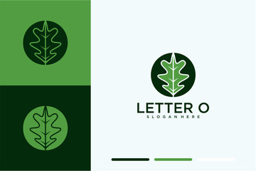 Abstract Green Leaf Logo Design Variations