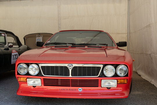 Caramulo, Portugal - 04 September 2021: Lancia 037 Stradale, an italian sports car displayed at Caramulo Motorfestival 2021