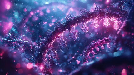 Exploring microscopic beauty of dna structures in vibrant colors