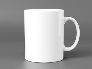 Fototapeta premium Clean White Coffee Mug Mockup, 12oz Capacity, Design Template
