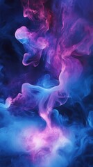 Obraz premium Floating, colorful vapors create a dreamlike and surreal atmosphere in a darkened space, evoking a sense of fantasy and wonder