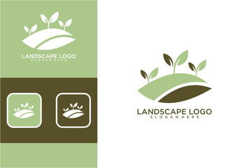 Abstract Landscape Logo Design Variations