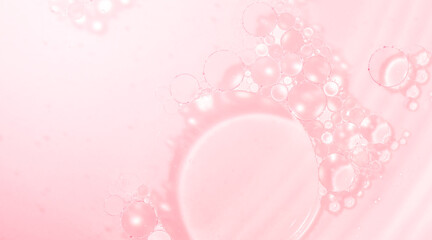 Abstract Pink water bubbles background
