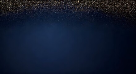 A deep navy blue background with elegant gold glitter accents, Ai Generated