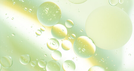Abstract Green water bubbles background