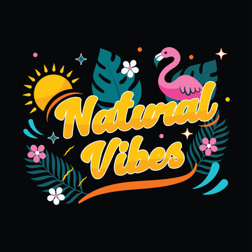 Summer-themed vector T-shirt design