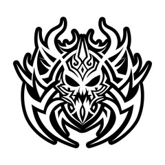 A glyph style icon of abyssal shadow symbol