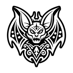 Fototapeta premium A solid style icon of demon bat tattoo