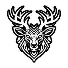 Fototapeta premium A glyph style icon of deer tattoo