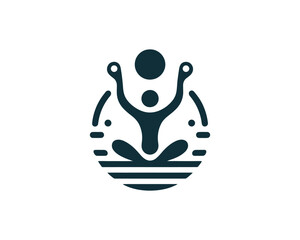 Yoga logo design icon symbol vector illustration
