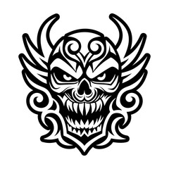 A glyph style icon of evil symbol