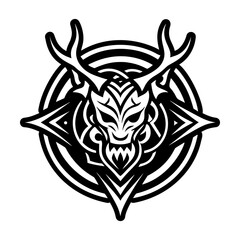 A glyph style icon of infernal seal tattoo