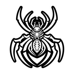 A filled style icon of spider symbol