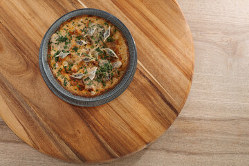 mushroom ravioli dish