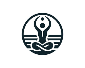 Yoga logo design icon symbol vector illustration