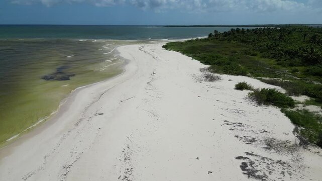 Sian Ka'an lagoon quintana roo mexico aerial drone footage