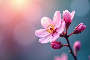 Obraz premium Delicate blossom forming a square grid; clean lines , graphics, surface