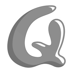 R Alphabet Filled Style Element