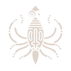 Abstract Squid Illustration - Ocean Graphic