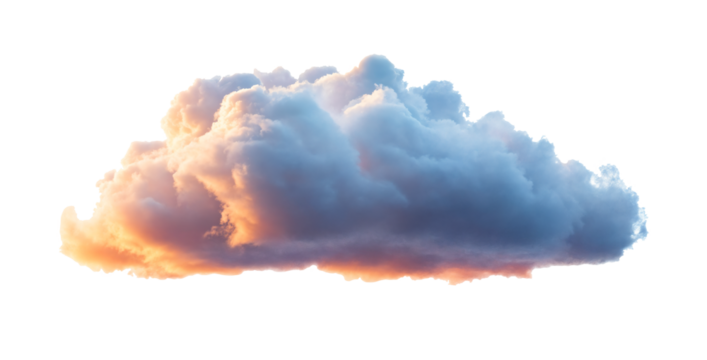 Cloud at sunset isolated 