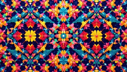 Abstract geometric tapestry pattern, repeating seamlessly, texture, minimal, vibrant