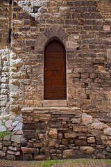 Ancient doorway in Perugia Italy