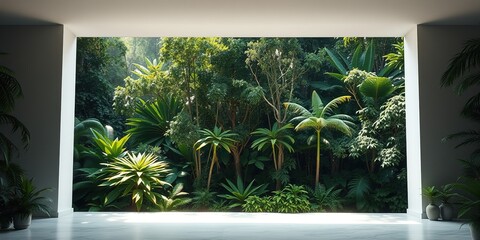 Lush Rainforest Canopy - Natural Background
