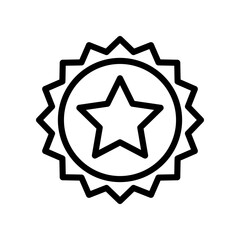 Award Icon Featuring Star Within a Circular Shape with Stylized Spikes. Ideal for use in business, education, or creative projects.