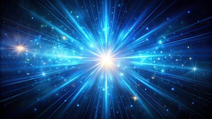 Blue Starburst Galaxy, Cosmic Abstract Background, Night Sky, Starry Night, Glowing Nebula, Space Art, Celestial Background