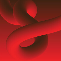 Abstract Red Fluid curve line Modern background design