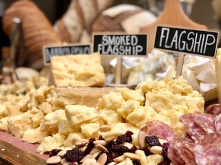 Heavenly platter of cheese, nuts, dried fruits and bread