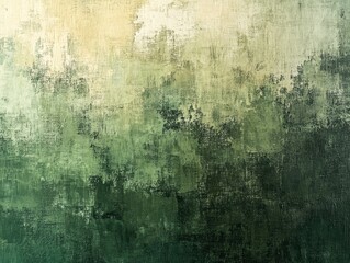 Obraz premium Abstract Impressionist Painting of a Forest Landscape with Green and Yellow Hues on Textured Canvas