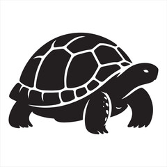 Fototapeta premium Turtle Vector Silhouette Aldabra Giant Tortoise silhouettes and icons