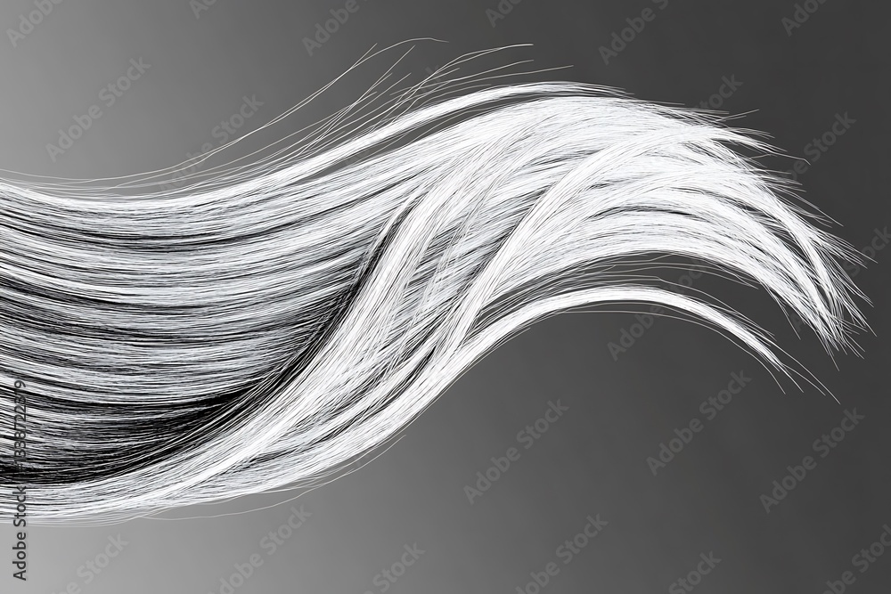 Aufkleber Abstract flowing white strands on a gradient background creating dynamic movement and visual interest
