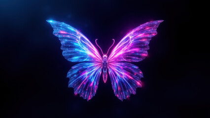 Cybersecurity-themed Kubernetes dashboard with vibrant neon butterfly overlay.