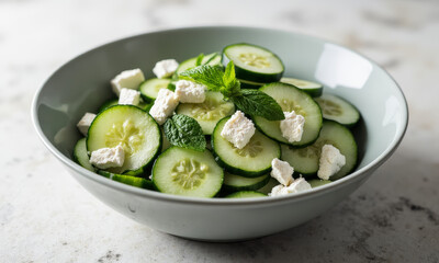 Cucumber, Feta, and Mint Salad