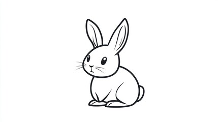 Obraz premium Cute cartoon rabbit illustration (1)