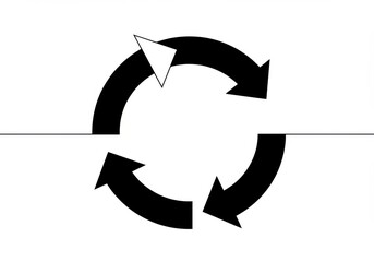 A minimalist vector arrow illustration with clean lines and a modern design with two pointers