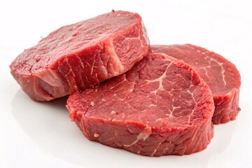 Fototapeta premium Close-up of Two Raw Beef Filet Steaks Ready for Cooking
