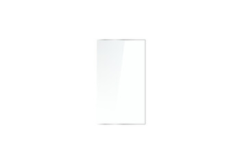 Glass plate on transparent background. Realistic screen glass, window mockup, clear glass showcase, glossy plastic glare frame, acrylic with glares and light, clear rectangular plate, plexiglas, 3d.