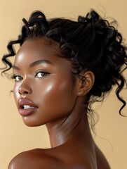 Fototapeta premium woman with hairs